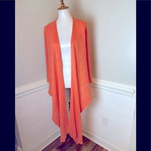 KA-NA Peachy Coral Wrap Cardigan OSFM FREE SHIP
